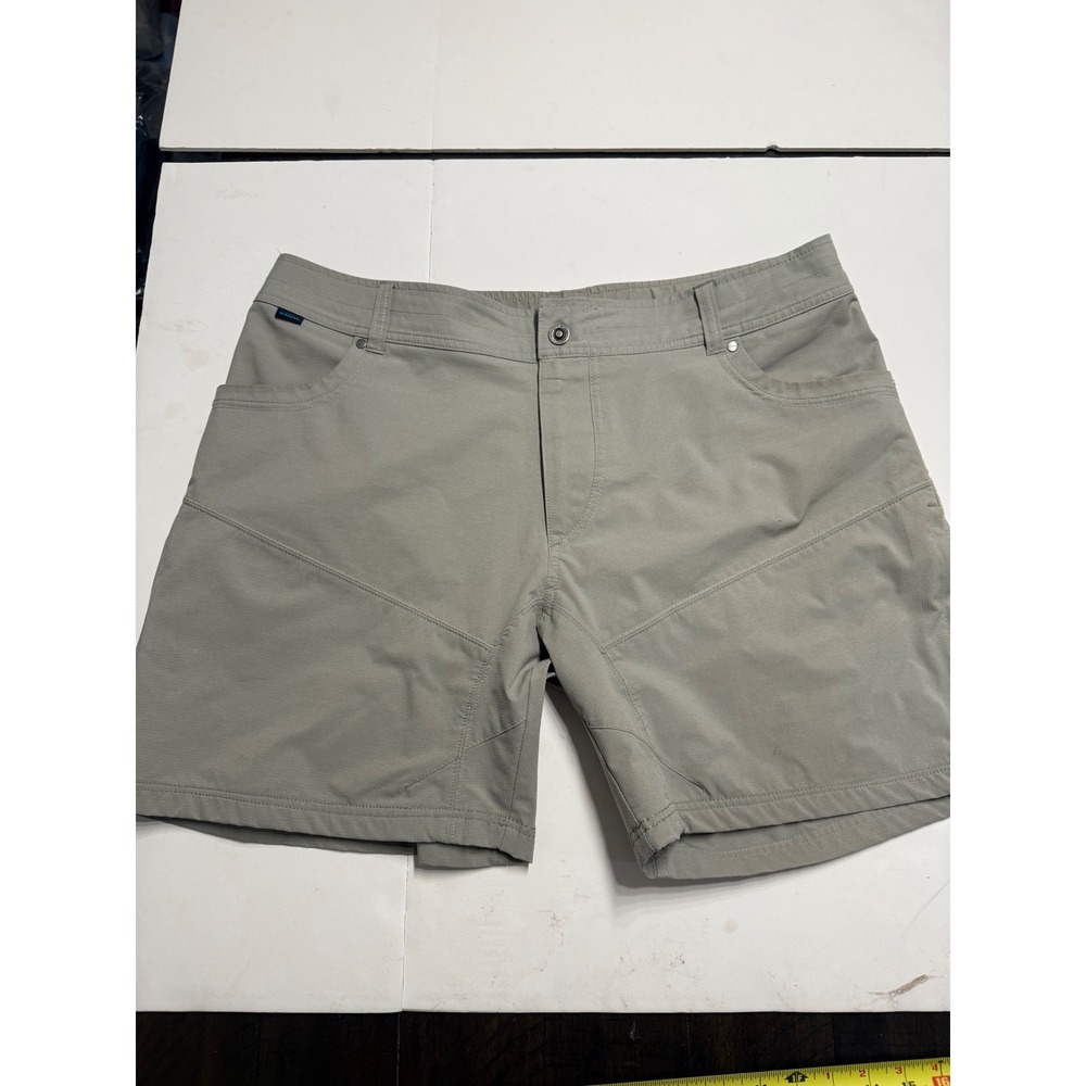 Kuhl Mens Gray Ripstop Hiking Shorts Size 40 Technical Outdoor Cargo Pockets